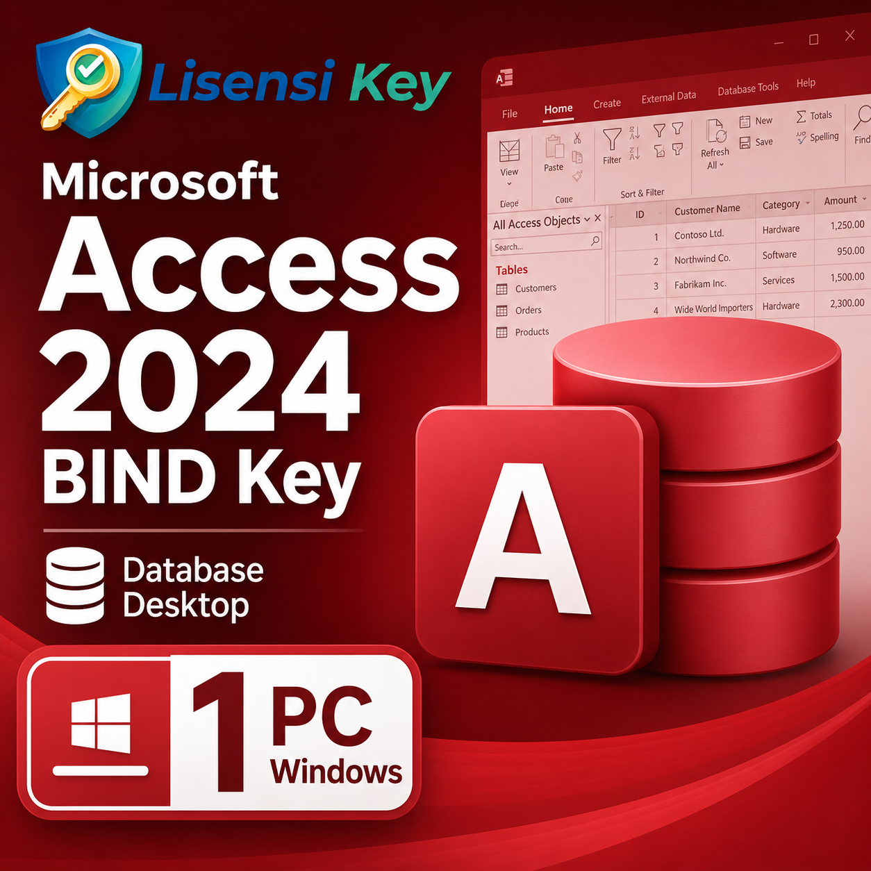 Microsoft Access 2024 BIND Key untuk 1 PC Windows - Lisensi Key Microsoft Access 2024 BIND Key untuk 1 PC Windows