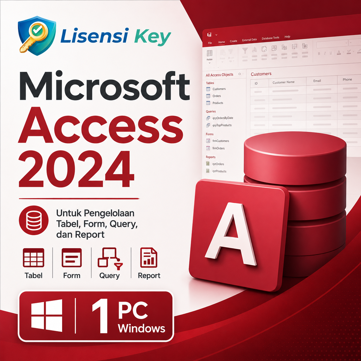 Microsoft Access 2024 untuk pengelolaan tabel form query dan report - Lisensi Key Microsoft Access 2024 untuk pengelolaan tabel form query dan report