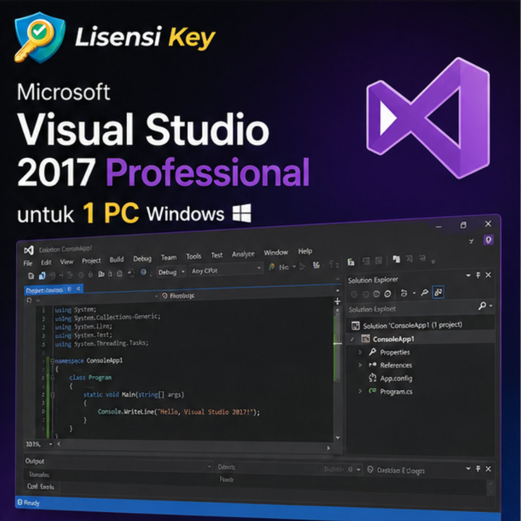 Editor kode pada Visual Studio 2017 Professional - Lisensi Key Editor kode pada Visual Studio 2017 Professional