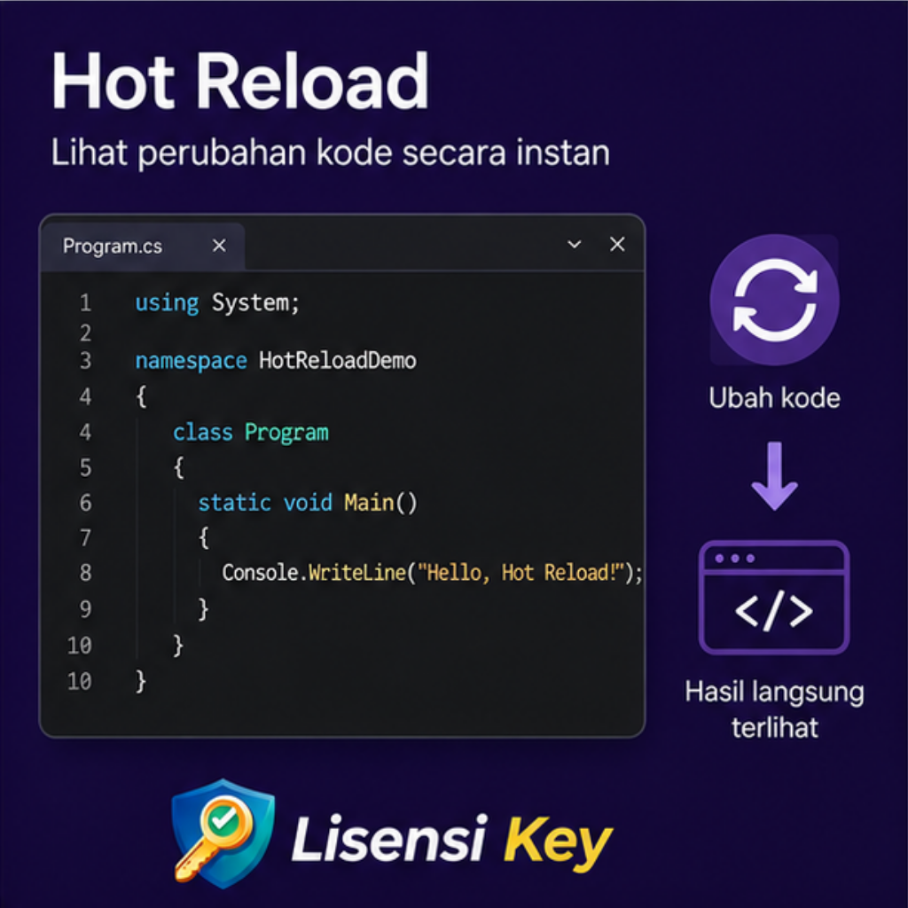 Fitur Hot Reload pada Visual Studio 2022 - Lisensi Key Fitur Hot Reload pada Visual Studio 2022