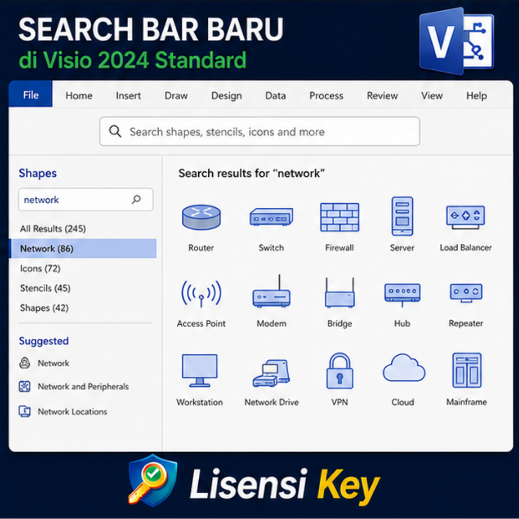 Search bar baru di Visio 2024 Standard - Lisensi Key Search bar baru di Visio 2024 Standard